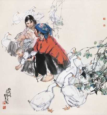 史国良 1994年作 好妈妈 立轴